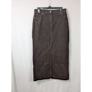 Jones New York Sport Stretch Corduroy Skirt Brown Women's Size 6